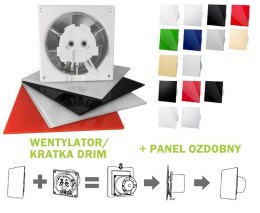 PANEL DO WENTYLATORA DRIM PLEXI SZARY