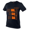 T-SHIRT Z NADRUKIEM MA SIĘ DA ROZMIAR M