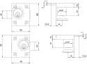 ZAMEK MEBLOWY ZMB-2 NIKLOWANY LEWY