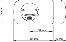 ZAMEK NAWIERZCHNIOWY 3 KLUCZE TB51 50MM BRĄZOWY