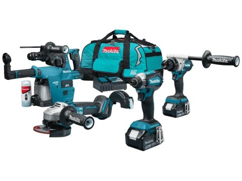 ZESTAW COMBO LXT18V DGA504+DDF486+DTD153+DHR243+DX07 2*5.0AH MAKITA