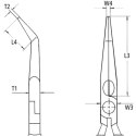 SZCZYPCE TNĄCE PÓŁOKRĄGŁE 160MM