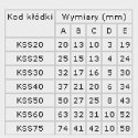 KŁÓDKA ŻELIWNA, ZATRZASKOWA KSS30 - 3 KLUCZE