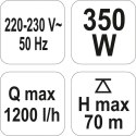 POMPA MEMBRANOWA - GŁĘBINOWA ZATAPIALNA 350W 79944