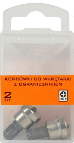 GROT, BIT DO WKRĘTARKI 25MM Z OGRANICZNIKIEM 2SZT PH2