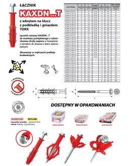 KOŁEK RAMOWY WSZECHSTRONNY KAXDN 10*140MM NYLON OP-15SZT.