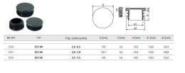 ZAŚLEPKA OKRĄGŁA ZO 140MM 2100