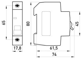 WYŁĄCZNIK NADPRĄDOWY MCB.PRO60 1P B10A 6KA