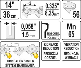 ŁAŃCUCH TNĄCY DO PILARKI 13'' .325 1.5MM 56Z