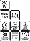 WOLNOWAR 290W, 4.5L. Z CZASOMIERZEM