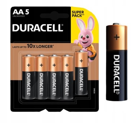 BATERIA DURACELL ALKALINE AAA LR3 1.5V 5 SZTUK