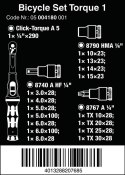 ZESTAW NARZĘDZI BICYCLE SET TORQUE 1, 2,5-25 NM, 16 CZĘŚĆ